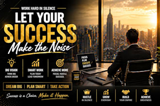 create eye catching hindi and english motivational instagram posts for your page