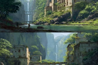 paint an environmental concept art