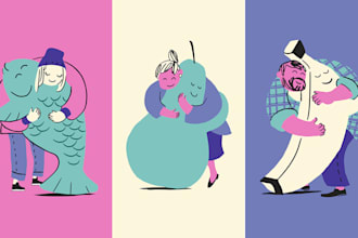 create an illustration for your app, web or social posts