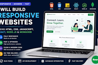 build a responsive website using HTML CSS react
