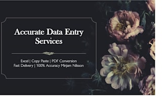 do accurate data entry