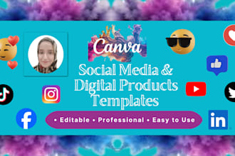 design canva templates for social media and digital products