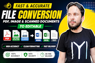 convert PDF to word, PDF to excel, and image to editable text professionally