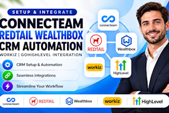 setup connecteam redtail wealthbox crm automation workiz gohighlevel integration