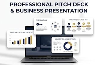 create a stunning business presentation pitch deck and corporate slides