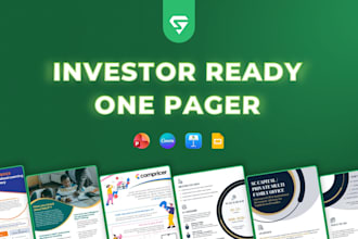 create one pager, executive summary or investment teaser