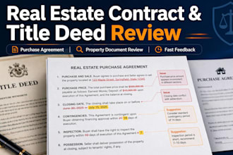 review real estate contract title deed purchase agreement property documents