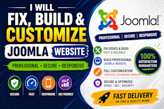 fix, build a professional, secure joomla website