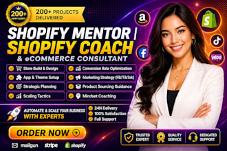 be your shopify mentor dropshipping coach ecommerce mentor shopify manager