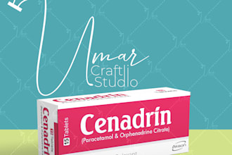 design pharmaceutical packaging medicine box with dieline and printable file
