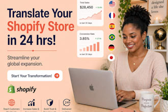 24 hour shopify store translation in multiple languages