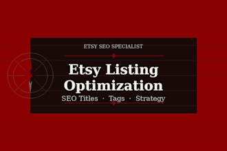 optimize your etsy listings with SEO titles and tags