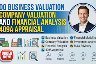 do business valuation company valuation and financial analysis 409a appraisal