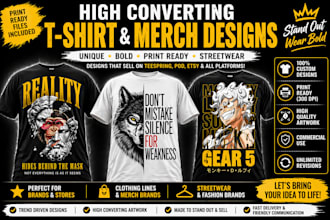 design high converting print on demand t shirt designs for trending niches