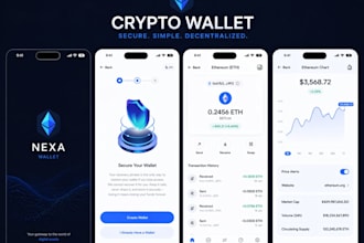 develop crypto wallet app, blockchain wallet app, crypto app for andriod and ios