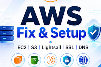 fix and setup AWS ec2, s3, lightsail,  and SSL issues
