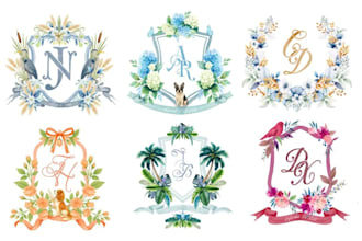 design minimalist wedding monogram, wedding initials, signature or wedding logo