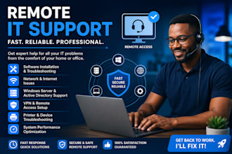 provide professional remote IT support and troubleshooting
