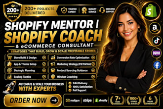 be your shopify mentor dropshipping coach ecommerce mentor shopify manager