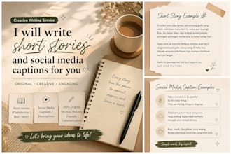 write aesthetic captions,short stories, or chat stories