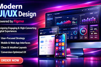 design modern ui ux website and mobile app in figma