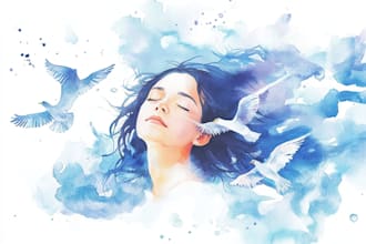 hand paint a stylised watercolor illustration