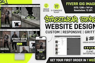 create a modern streetwear website design