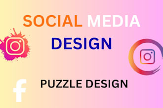 design facebook post instagram puzzle feed social media post
