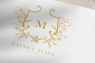 design modern minimalist wedding monogram logo design