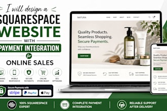 design squarespace website with payment integration