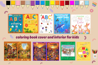 abc educational activities for kids, coloring book