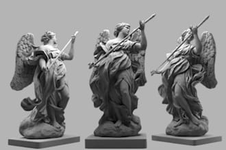 sculpt 3d statue, 3d bust, character model, 3d head, mascot, for 3d printing