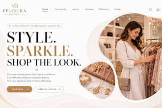 design wix fashion store website jewelry store boutique ecommerce website