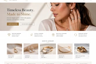 design wix fashion store website jewelry store boutique ecommerce website