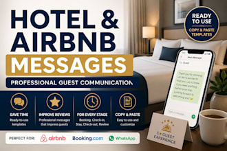 create professional airbnb guest message templates