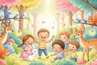 illustrate children story book, kids book, picture book illustration