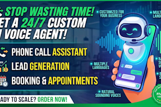 build custom ai voice agent for phone call assistant, lead generation or booking