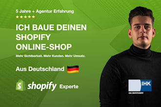 einen premium shopify ecommerce shop erstellen oder neu gestalten