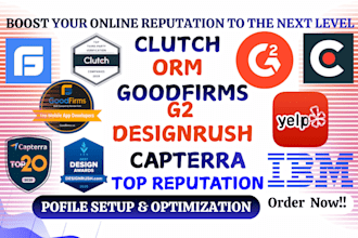 enhance clutch capterra ORM goodfirms sortlist g2 online reputation management