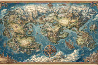 do fantasy map illustration for map