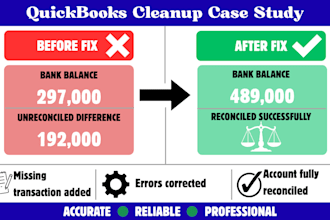 fix quickbooks reconciliation errors and clean up your books