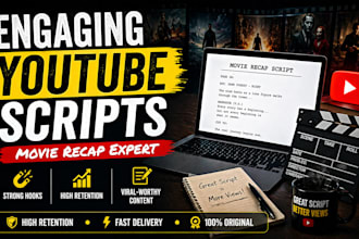 write youtube movie recap and storytelling scripts