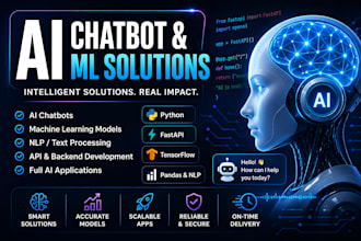 build ai ,ml, nlp ,chatbot ,API using fastapi and python