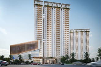 photorealistic modern architectural building complex,3d exterior visualization