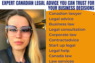 provide legal consultation and business law advice in canada