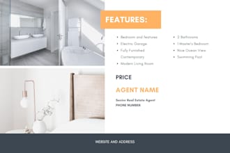 create a real estate open house canva template key