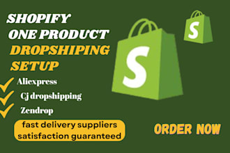 build shopify one product store, shopify dropshipping store