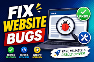 fix react javascript HTML CSS website bugs and errors