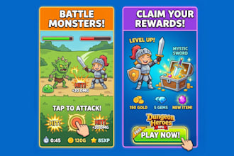 develop custom professional HTML5 2d playable ads