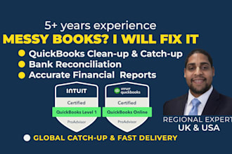 do quickbooks cleanup, bank reconciliation fix messy books